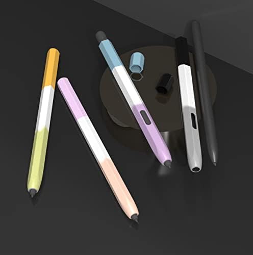 Love Mei Samsung Galaxy Tab S7/S7+/S7 Fe/S8 S futrola za olovke, šareni dugin dizajn silikonskih rukava kože bez klizanja