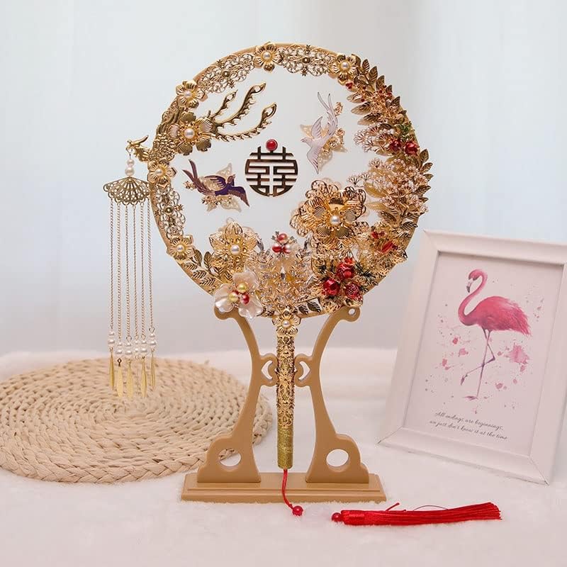SXDS Zlatni Phoenix kineske mladenke ručne bukete tipa Umjetno cvijeće kristalni metalni pribor za vjenčani nakit