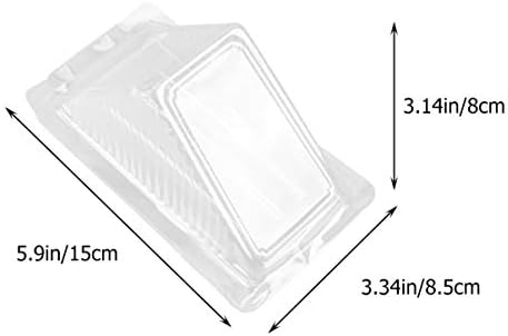 Desertna torta Hemoton 100pcs sendvič kontejner plastična kutija za sendviče spremnik za hranu sendvič trokut plastični klinovi
