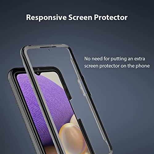 Hatoshi Samsung Galaxy A32 5G Slučaj s ugrađenim zaštitnikom zaslona, ​​[vojni razred] Strogovi zaštitni zaštitni zaštitni