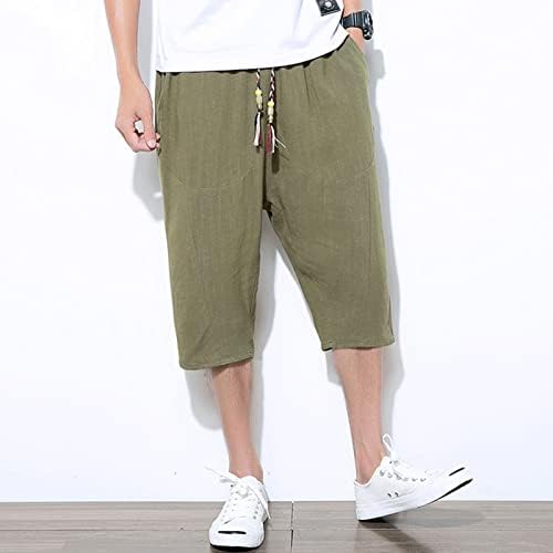 RTRDE muške kratke hlače Čvrsta boja pamučna posteljina Lagana udobna casual kratkih hlača Shothed hlače kratke hlače casual