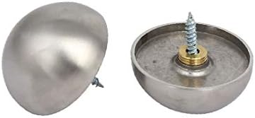 X-DERE 40 mm diA 304 od nehrđajućeg čelika s kupolom od nehrđajućeg čelika, vijčani vijci noktiju srebrni ton 8pcs (40 mm