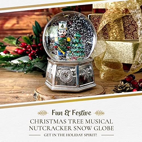 SPODE božićno drvce snježni globus | 6,5 inča | Glazbeni Nutcracker snježni globus | Igra apartman Nutcracker | Kućni dekor