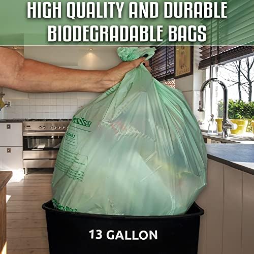 Gardenatomy 13 galona Velike biorazgradive vrećice za smeće za visoke kuhinjske kante za smeće - jake, a opet raskidne na