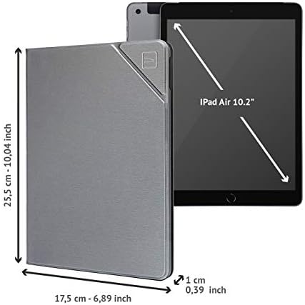 Tucano Metal Ultra-zaštitni slučaj kompatibilan s 10,2 iPad i 10,5 iPad zrakom s utor za olovku za punjenje u dvostruko ubrizgavanje