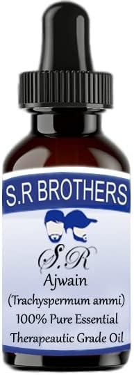 S.r Brothers Ajwain čisto -prirodna terapeautička esencijalna ulje s padom 30 ml