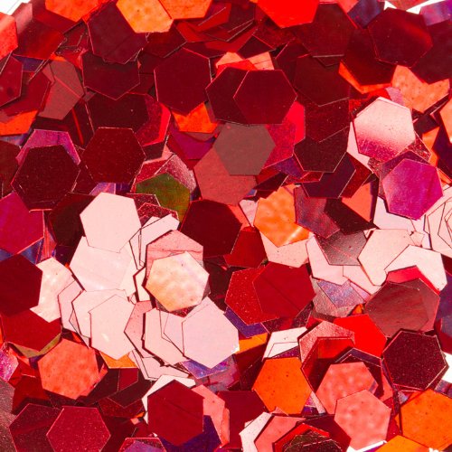 Zink Color Art Art Spangles Hexagon 3d Red 100pc.cell Uljepšavanje telefona