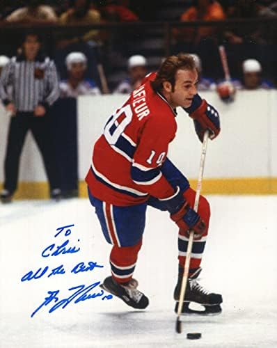 Guy Lafleur ručno potpisana 8x10 Color Photo+CoA Montreal Canadiens do Chrisa - Autografirane NHL fotografije