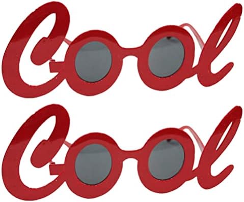 AMOSFUN vjenčani rekvizit 2 PCS Cool slovo u obliku naočala rekvizit za zabave naočale dekorke naočale Photo prop dječje