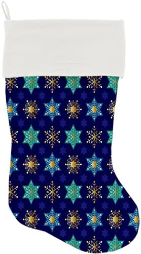 Mirage Pet Products Star of Davids i Snowflekes božićna čarapa