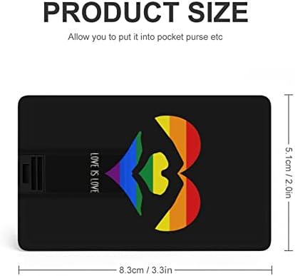 Rainbow Heart Love USB 2.0 Flash-Drives Memory Stick Credit Oblik
