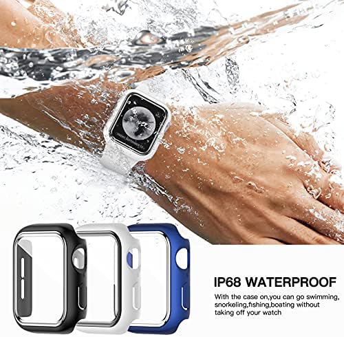 AISIBY IP68 Vodootporni Apple Watch Case Crosk -Crock poklopac ugrađeni zaštitnik zaslona, ​​kompatibilan s Apple Watch Series