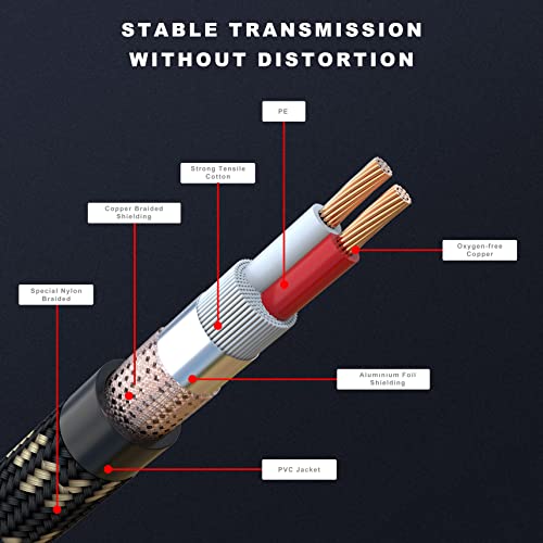 XLR kabel, mikrofonski kabeli 25ft 10 pakiranja, okvirni pleteni XLR muški do ženskog 3 -pinskog šarenog konektora kompatibilan