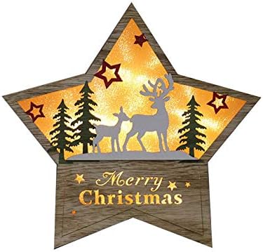 Pt ukras drvene ukrase božićna svjetlucava zvijezda Petokraka ukrasa ukras i visi velike božićne kuglice