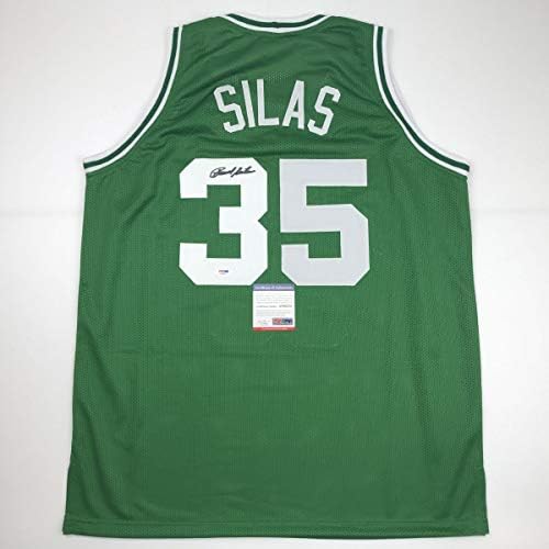 Autografirani/potpisani Paul Silas Boston Green Basketball Jersey PSA/DNA CoA