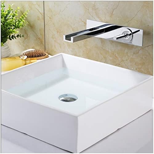 Bazen slavina kromiranog mesinga kupaonice miksera slavina jednostruka ručica zidna postavljena slavina za dizajn vodopada