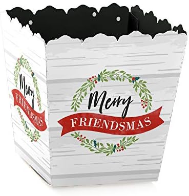 Velika točka sreće rustikalni veseli prijatelji - Party Mini kutije za uslugu - Prijatelji božićna zabava Obožavanje bombona