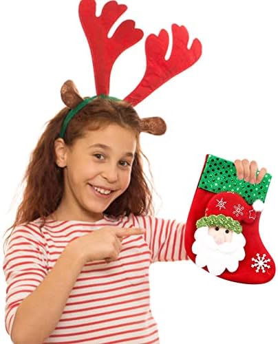 Obojeni stakleni vješalica prstenovi božićna bombona božićna vrećica čarape poklon torba mala ukras za ukrašavanje poklona