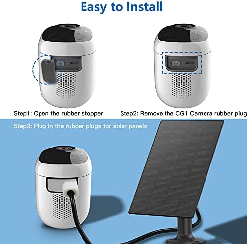 Solarne ploče za vanjsku bežičnu sigurnosnu kameru, vodootporna solarna ploča kompatibilna s DC 5V punjivom baterijom, kabelom