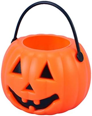 Nuobesty Halloween Bundekin Bucket, Trick ili Treting Bumpkin Candy držač kabine s ručicom Mini Jar za Halloween Candy Goody