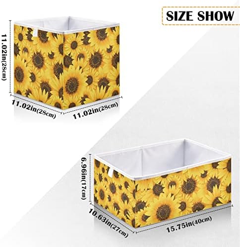Kutija za pohranu kockica divljeg cvijeta suncokreta sklopive kutije za pohranu vodootporna košara za igračke organizator