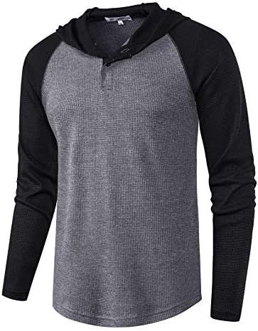 Delcarino muški uzročni pulover kapuljača lagana čvrsta boja s kapuljača s kapuljačom vrhovi majica s dugim rukavima majica