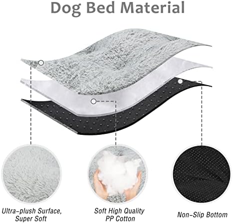 JOEJOY mali pas sanduk s malim psećim krevetom, ultra meko smirivanje pasa sanduka za pranje prostirke protiv klizanja uzgajivača