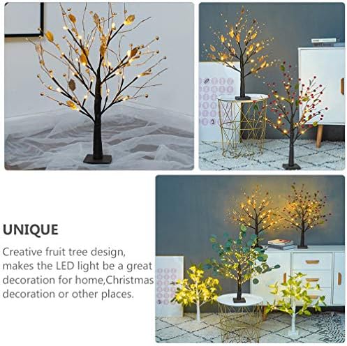 Solustre Zlatna umjetna bonsai stabla svjetlost 24 LED stolna ploča bonsai stabla ukrasna vila svjetla Umjetno stablo grančića