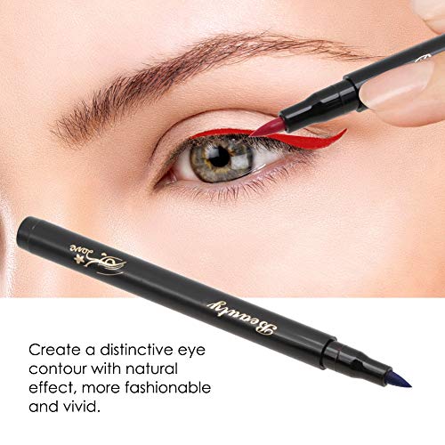 Olovka za oči olovka za olovke, nepogrešiva šminka super tanka dugotrajna tekuća olovka za oči, crvena ili plava olovka za