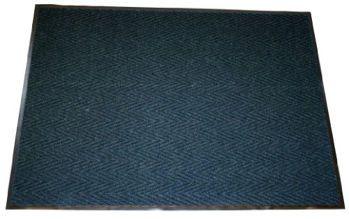 Izdržljiva vinilna prostirka za ulazak u sobu s rebrima od ševrona, 2' 9 3', Plava
