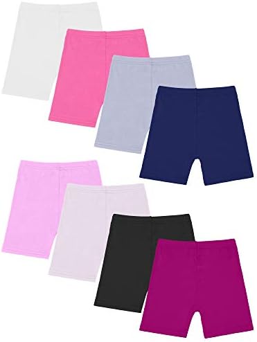 Resinta 8 pakiranje mališana djevojaka kratke hlače plesne kratke hlače Bike Kratki prozračni i sigurnost 8 boja