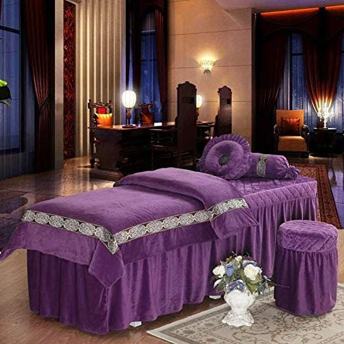 Plušavi setovi lima za masažu ljepote, europski stil baršunastih kreveta s četverodijelnim pokrivačem s rupama za odmor za