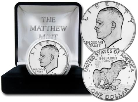 Matthew Mint 1972 D Eisenhower Dollar u Velor Boxu