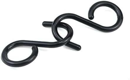 Kuke za vješanje teških predmeta u crnoj boji, 6 kom 2,36 zidne kuke bez bušenja, funkcionalne kuke u obliku slova M za vješanje