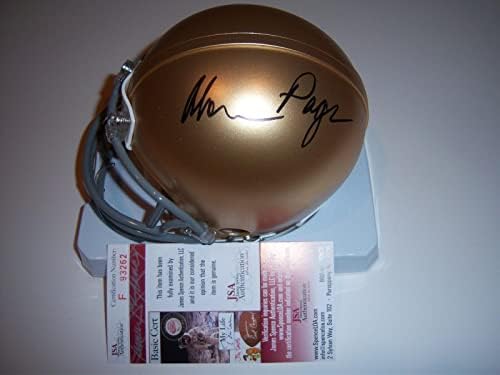 Alan Page Notre Dame borbena igra Irish, Minnesota Vikings mn / mn potpisali mini kacigu-NFL mini kacige s autogramima