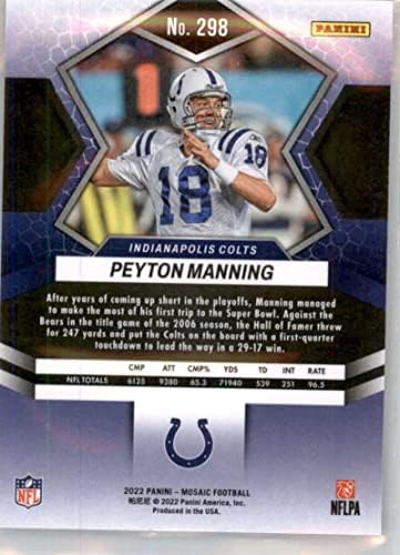 2022 Panini Mosaic 298 Peyton Manning Super Bowl MVPS Indianapolis Colts NFL nogometna trgovačka karta