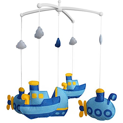 Dječji krevetić mobilni dekor dječji krevetić senzorne igračke za bebe 943 [brodovi, jedrilice, podmornice]