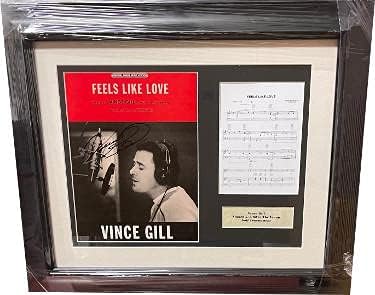 Vince Gill potpisao 2000 Feel kao Love Sheet Music/Lyrics Premium Custom Framing - Glazbeni listovi