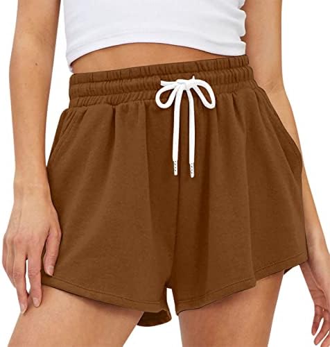 Povremene kratke hlače za žene Summer Lounge Udobno čvrste kratke hlače labave fit s visokim strukom kratkih hlača tenis