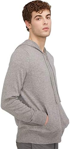 Državni kašmir muški puni zip up hoodie čista modna dukserica dugih rukava s džepovima