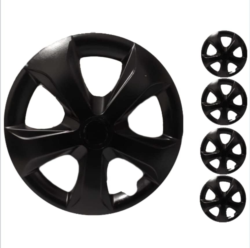 Copri set od 4 kotača s 14-inčnim crnim hubcap Snap-on odgovara sjedalu