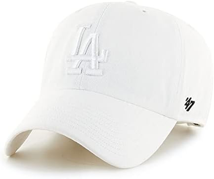 '47 Los Angeles Dodgers Očistite kapu za bejzbolsku kapu - bijela na bijeloj boji